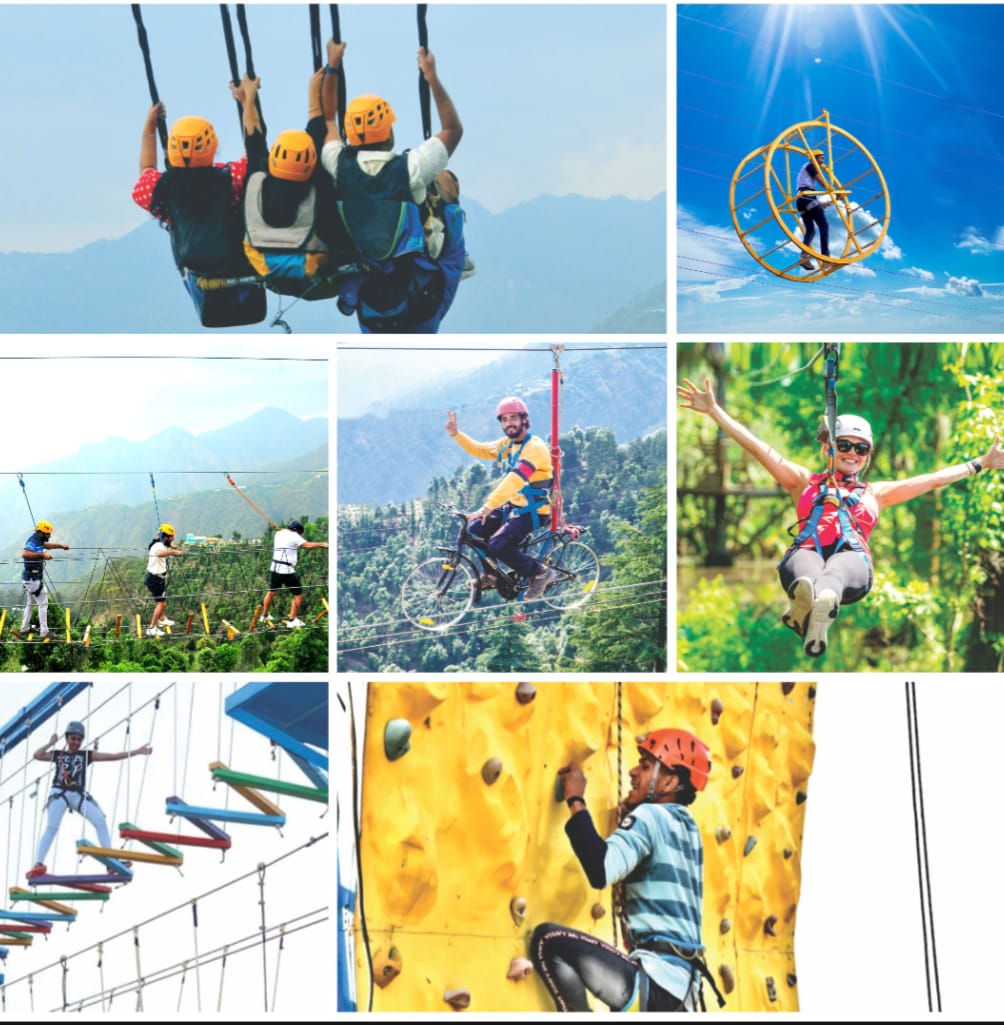 Combo 4 (Giant Swing + Sky Roller + Horizon Bridge + Sky Cycling + Zip Line + Rope Course Level 3 + Wall Climbing) – Kanatal Outdoor Adventure – Mussoorie — photo 1