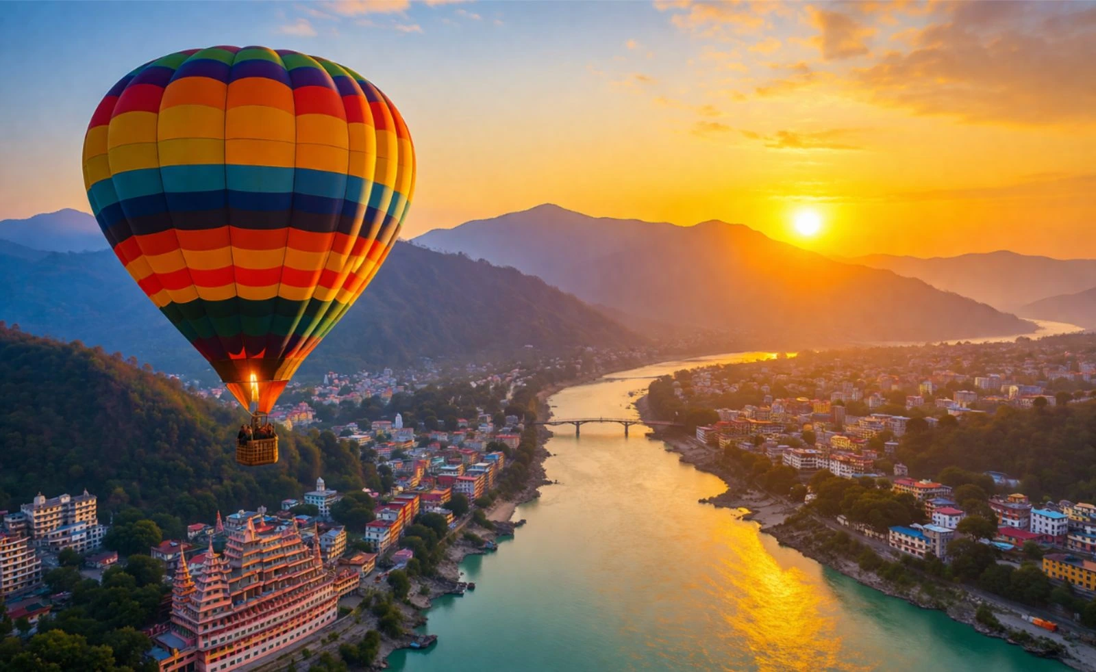hot air balloon ride over the Rishikesh city booked from bucketlistt.com in 2026