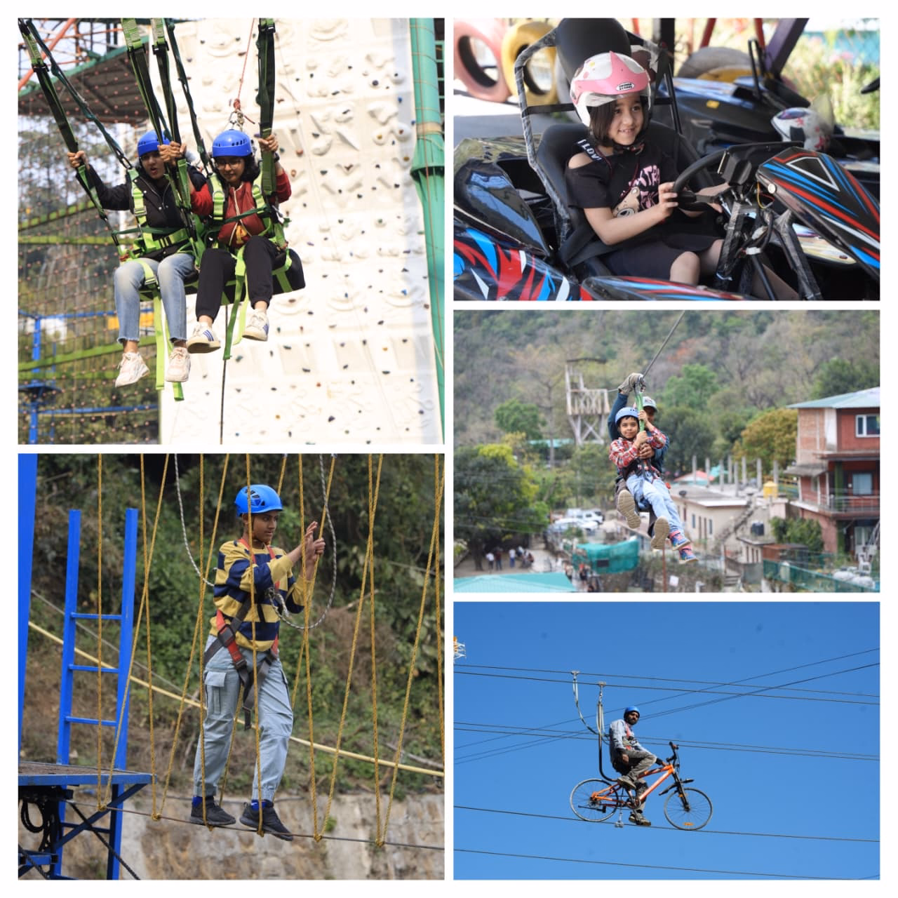 Kids Combo 3 : Zipline (Both Sides) + 60 Ft Swing + Go-Kart + Sky Cycle + Rope Course — activity photo