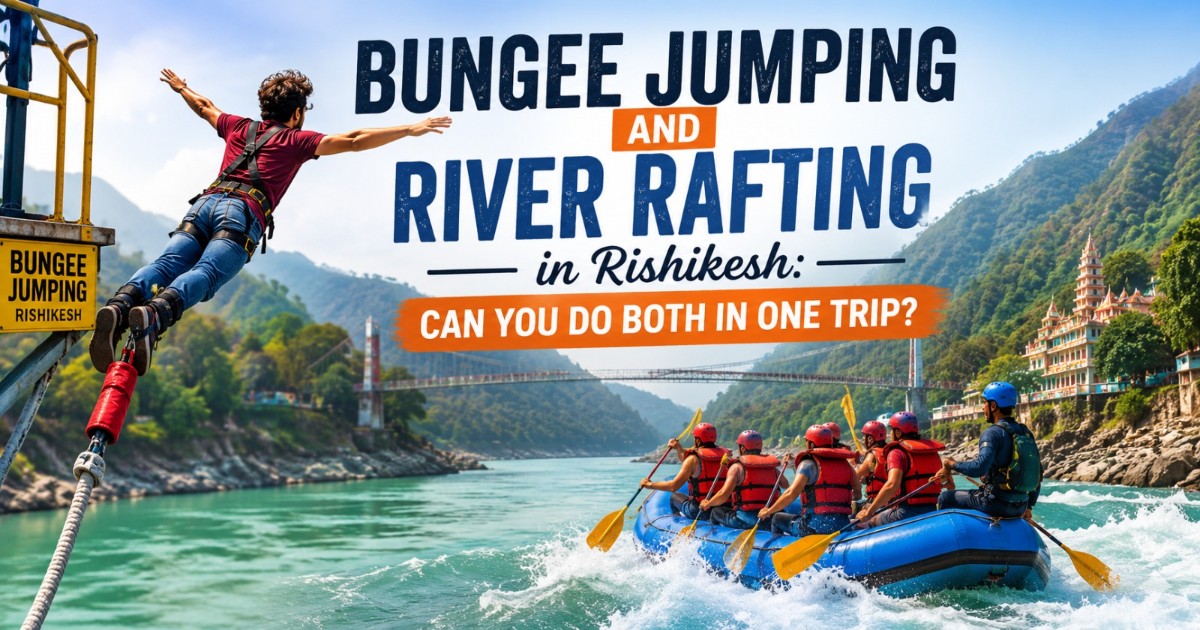 People rafting in Rishikesh