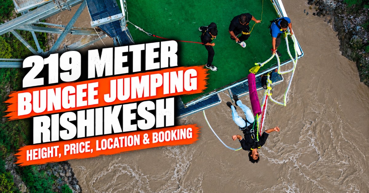 219 meter bungee jumping Rishikesh at Devprayag