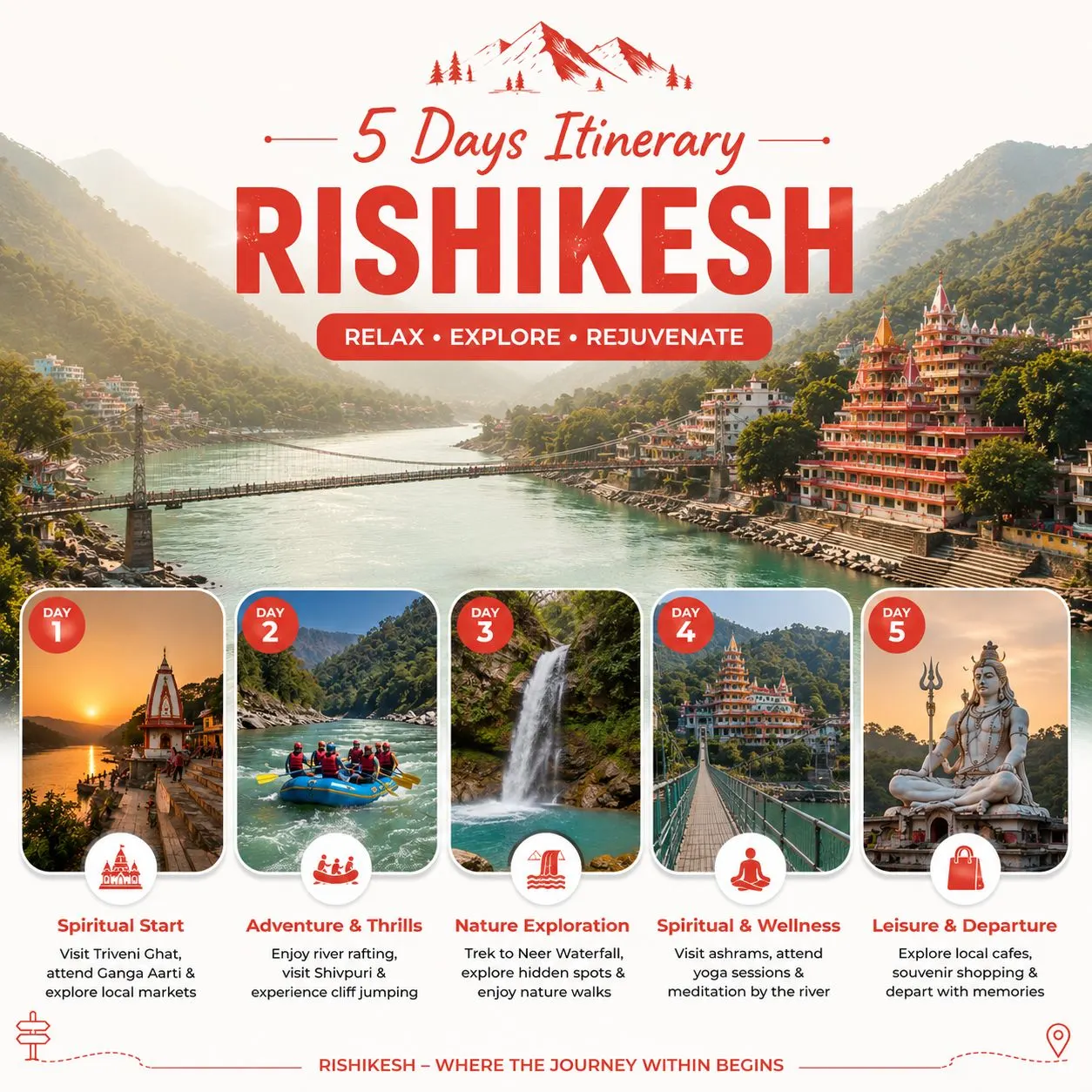 5 days itinerary plan for Rishikesh — relax, explore, rejuvenate