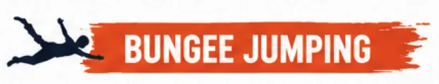 Bungee jumper silhouette sticker